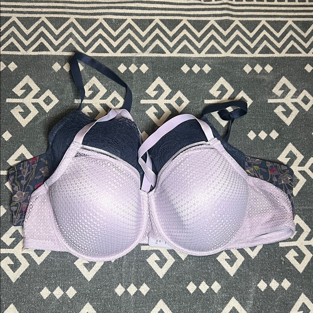 ThirdLove bundle of two  Bra in Purple and Navy 44B